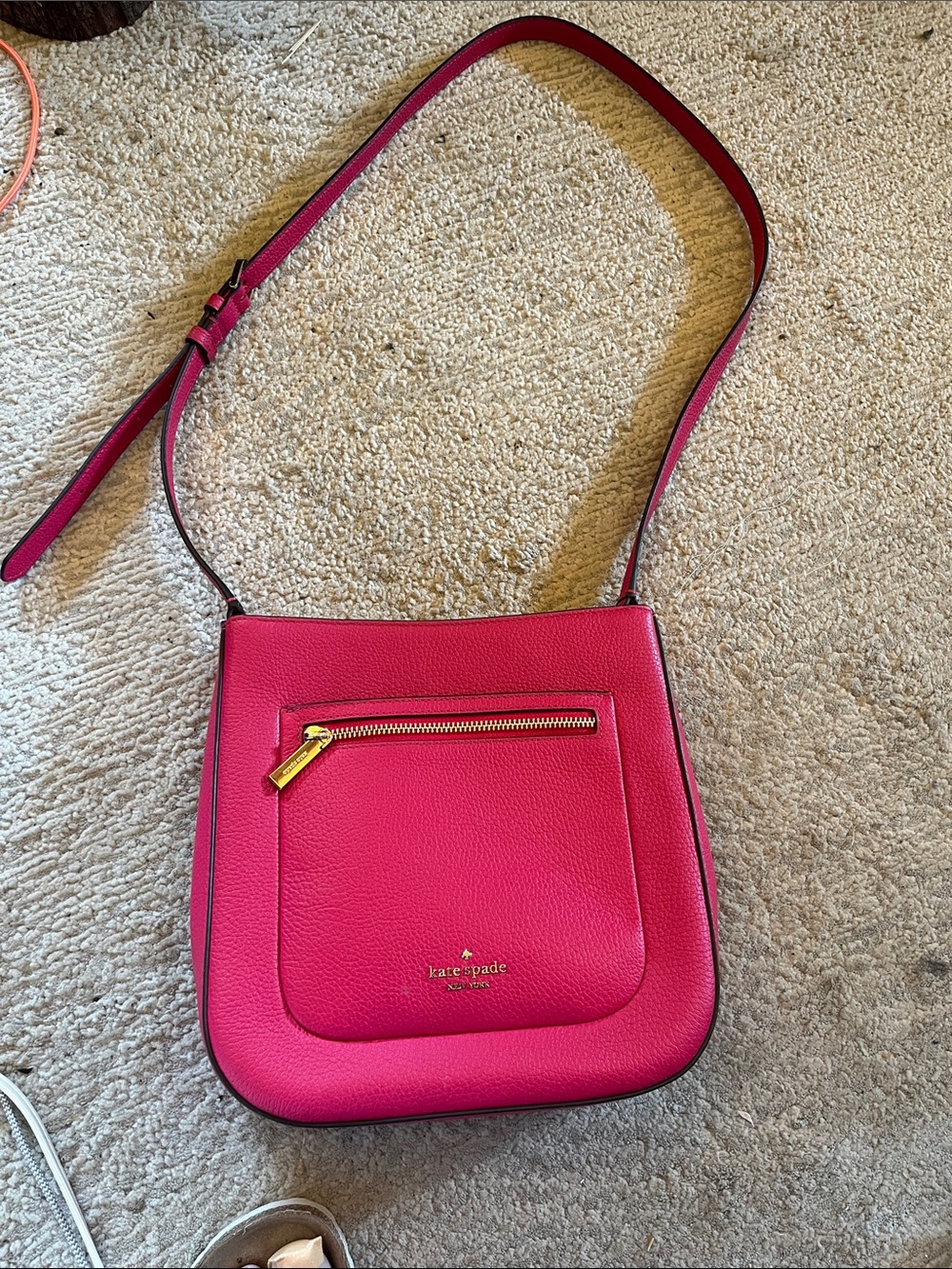 kate spade Hot Pink Leather Crossbody Bag